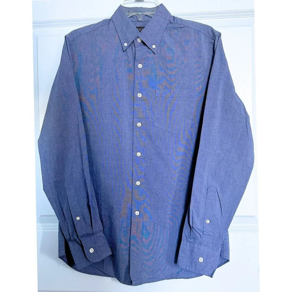 J. CREW Men's Mercantile Flex Blue Chambray Cotton Shirt Size Small NEW